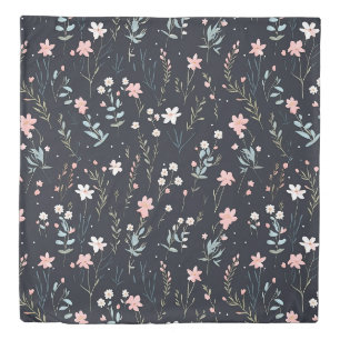 Minimal Gentle Colorful Garden Wildflowers Nursery Duvet Cover