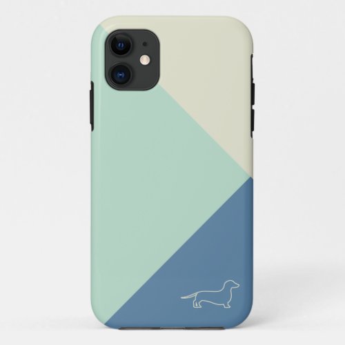 minimal geometric dachshund iPhone 11 case