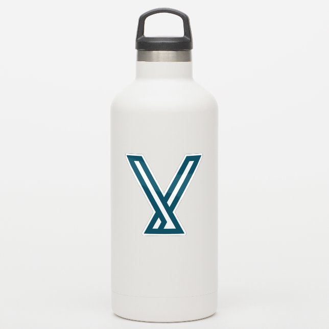 Minimal Geometric Mountain Letter V Sticker (Waterbottle)