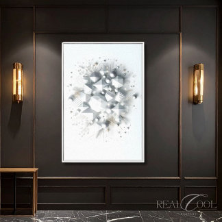 Minimal Geometric Shapes Design Canvas Print