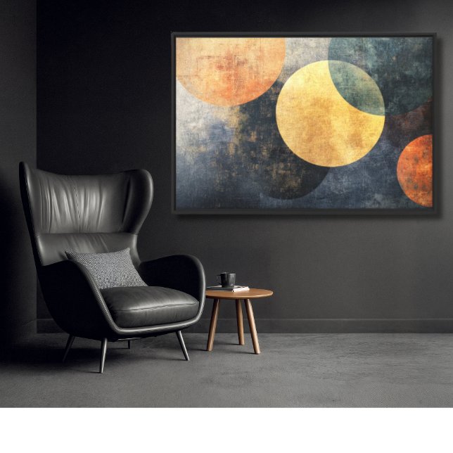 Minimal Geometric Spheres Design Canvas Print (Minimal Geometric Spheres Design Canvas Print)