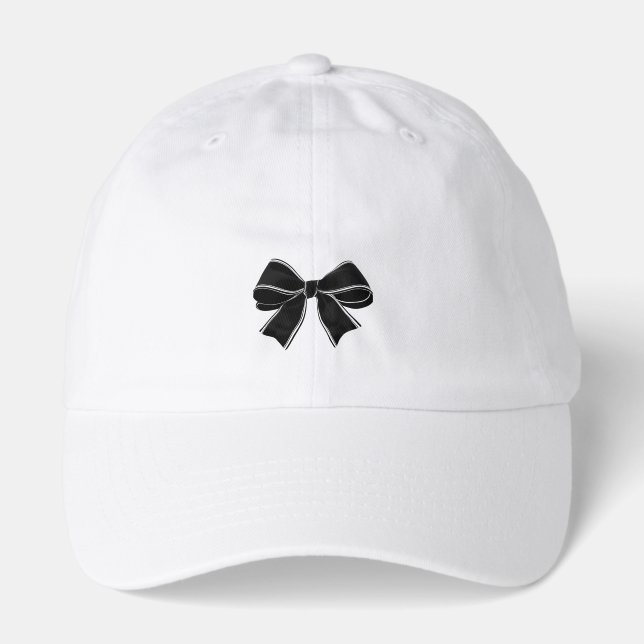 Minimal Girly Coquette Bow Hat (Front)