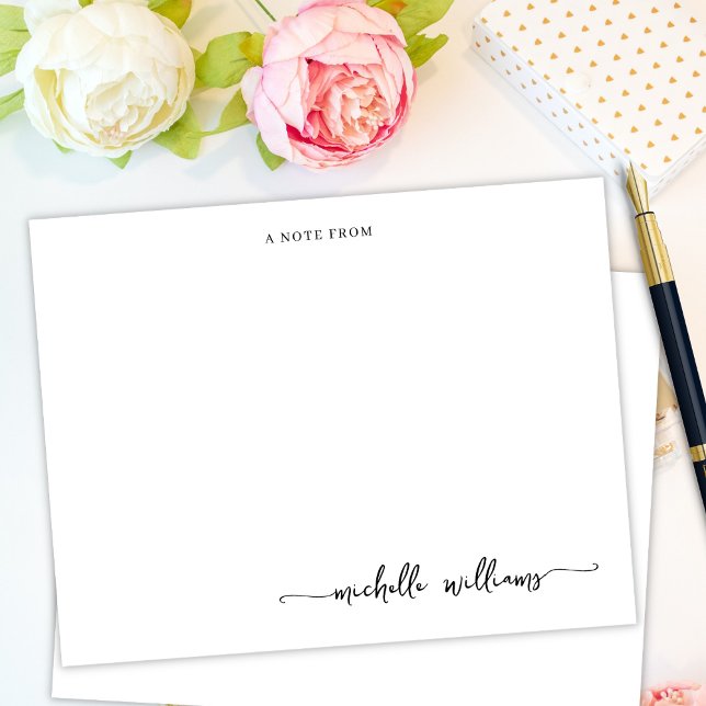 Minimal Girly Elegant Calligraphy Script Note From (Creator Uploaded)