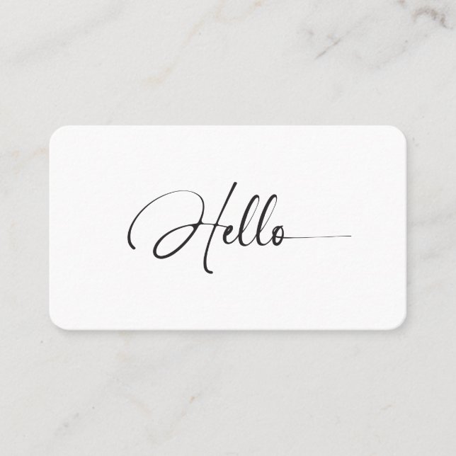 Minimal Girly Hello Makeup Artist Beauty Qr Code Business Card (Front)