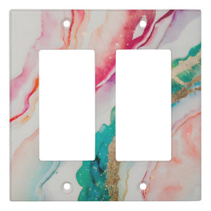 Minimal Glitter Light Switch Covers