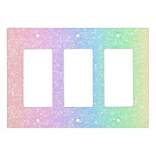 Minimal Glitter Light Switch Covers