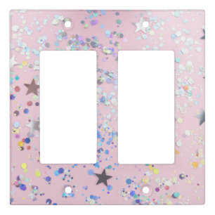 Minimal Glitter Light Switch Covers