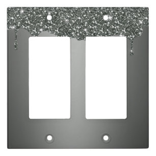 Minimal Glitter Light Switch Covers