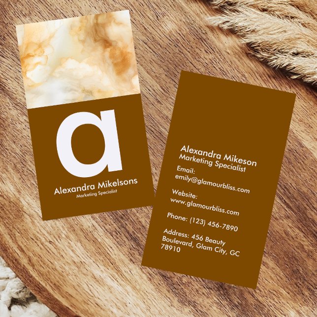 Minimal Gold Branding Business Card (Creator Uploaded)