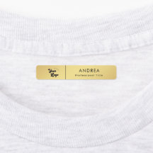 Minimal Gold Business Company Logo Employee Name