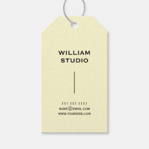 Minimal Gold Cream QR Elegant Gift Tag Style
