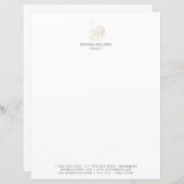 Minimal Gold Designer Abstract Letterhead Design (Front/Back)