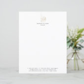 Minimal Gold Designer Abstract Letterhead Design (Standing Front)