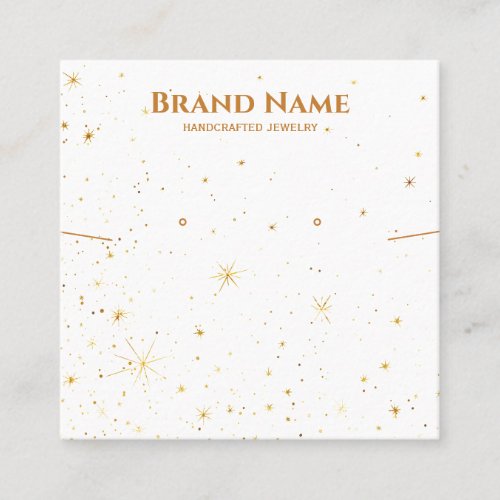 Minimal Gold Galaxy Jewelry Display Square Business Card