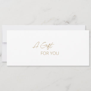 Minimal Gold Modern Business Gift Certificate