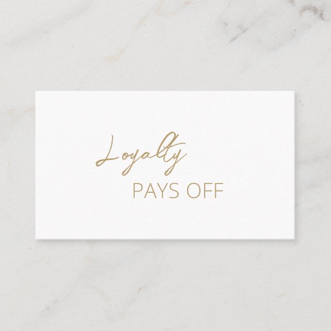 Minimal Gold Modern Loyalty Card (Front)