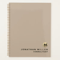 Minimal Gold Monogram Appointment Book
