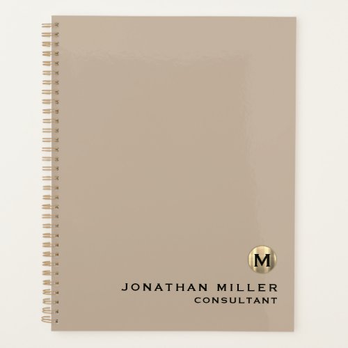 Minimal Gold Monogram Appointment Book Planner