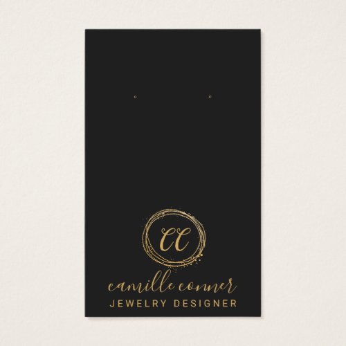 Minimal Gold Monogram Jewelry Designer Earring 