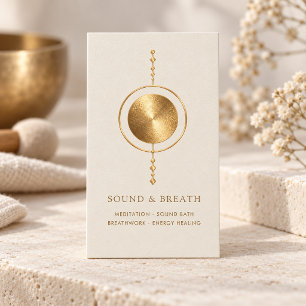 Minimal Gold Sound Healing & Breathwork Business Card