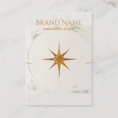 Minimal Golden Solar Necklace Display Business Card