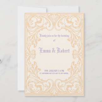 Minimal gothic wedding invitation