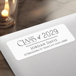 Minimal Graceful Class of 2025 Grad Return Address Label