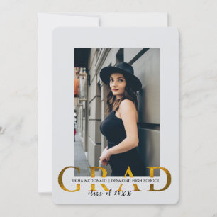 Minimal Grad Invite - Photo Party Invitation