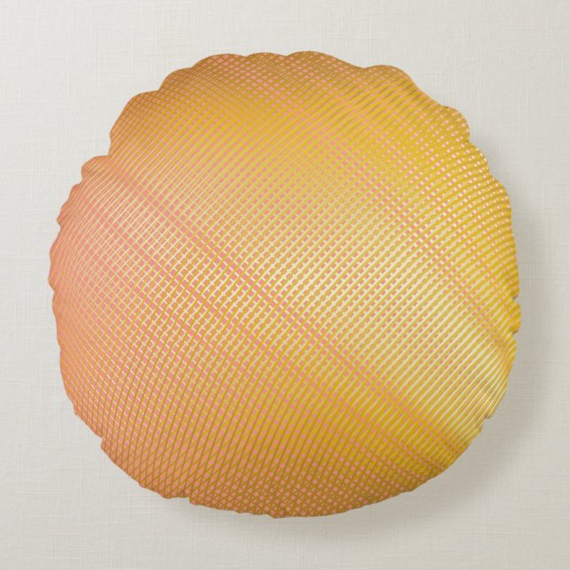 Minimal Gradient Pattern. Duo Tone Cover Design. G Round Pillow (Front)