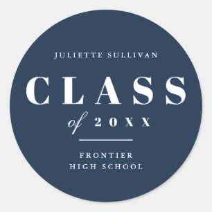 Minimal Graduate Announcement Sticker