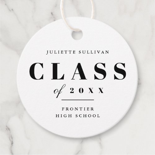 Minimal Graduate Party Favor Tags