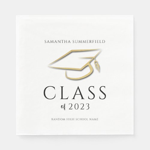 Minimal Graduation 2024 Grad Party Paper Napkins