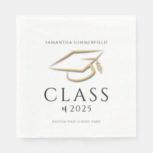 Minimal Graduation 2026 Grad Party Paper Napkins