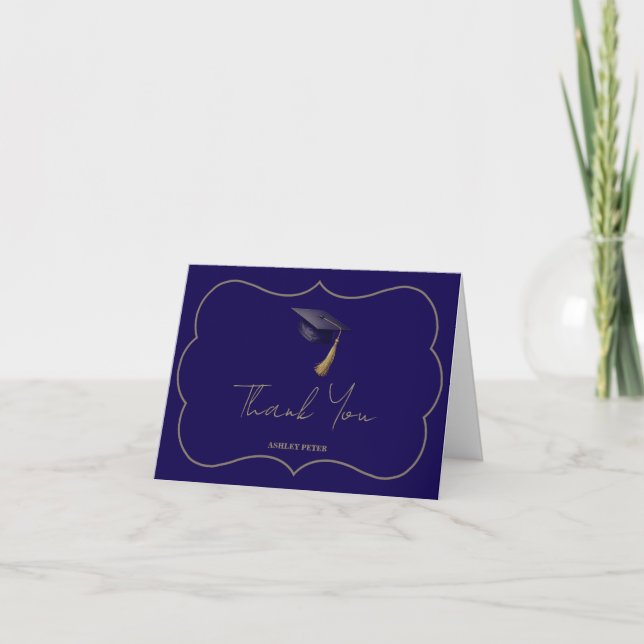 Minimal Graduation Cap Tassel Thank You (Front)