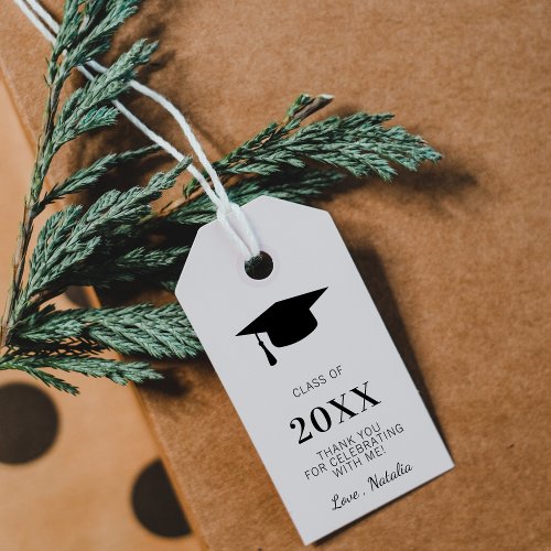 Minimal Graduation Class Of 2024 Favor Grad Party Gift Tags