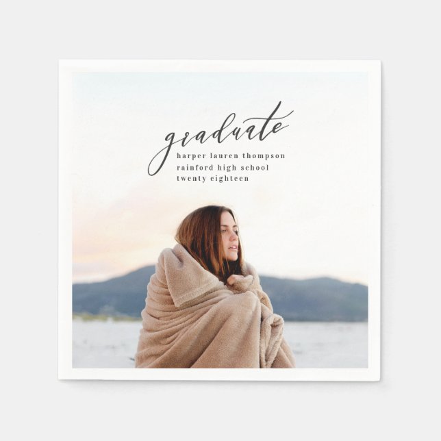 MINIMAL GRADUATION PAPER NAPKINS (Front)