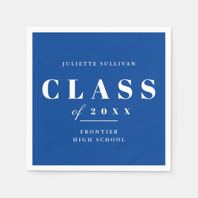 Minimal Graduation Party Napkins (Front)