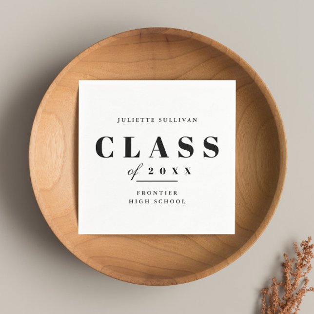 Minimal Graduation Party Napkins (Creator Uploaded)