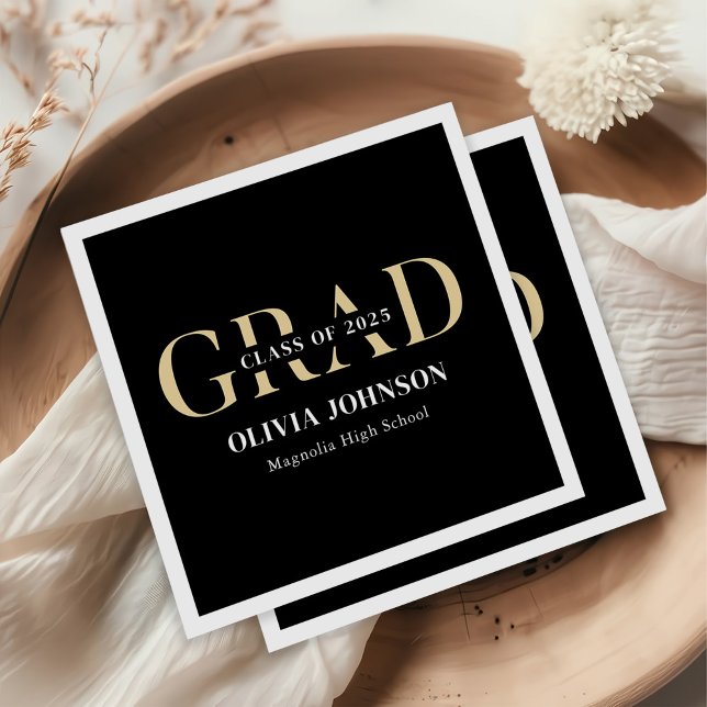 Minimal Graduation Party Napkins (Creator Uploaded)