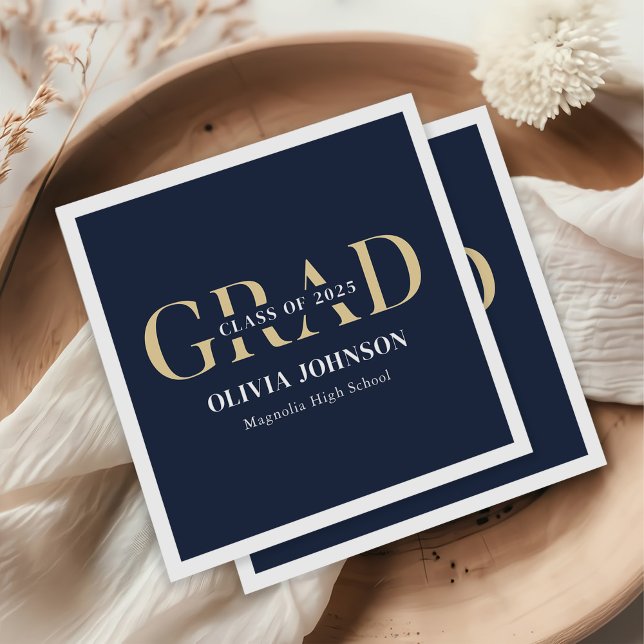 Minimal Graduation Party Napkins (Creator Uploaded)
