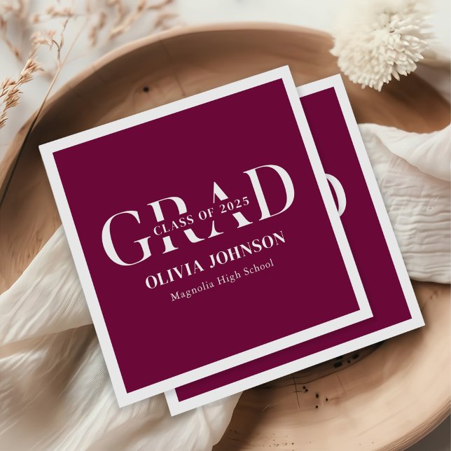 Minimal Graduation Party Napkins (Creator Uploaded)