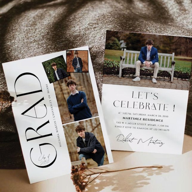 Minimal Graduation Party with Photo Invitation (Creator Uploaded)