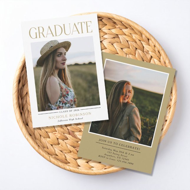Minimal Graduation Photo Announcement (Creator Uploaded)