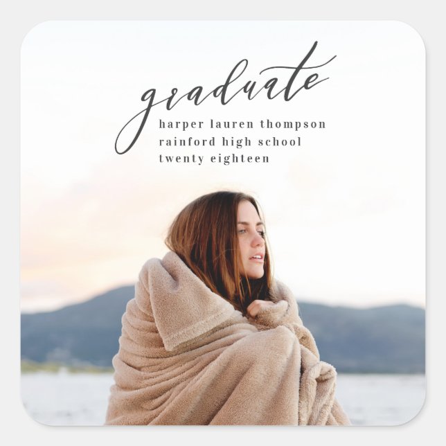 MINIMAL GRADUATION SQUARE STICKER (Front)