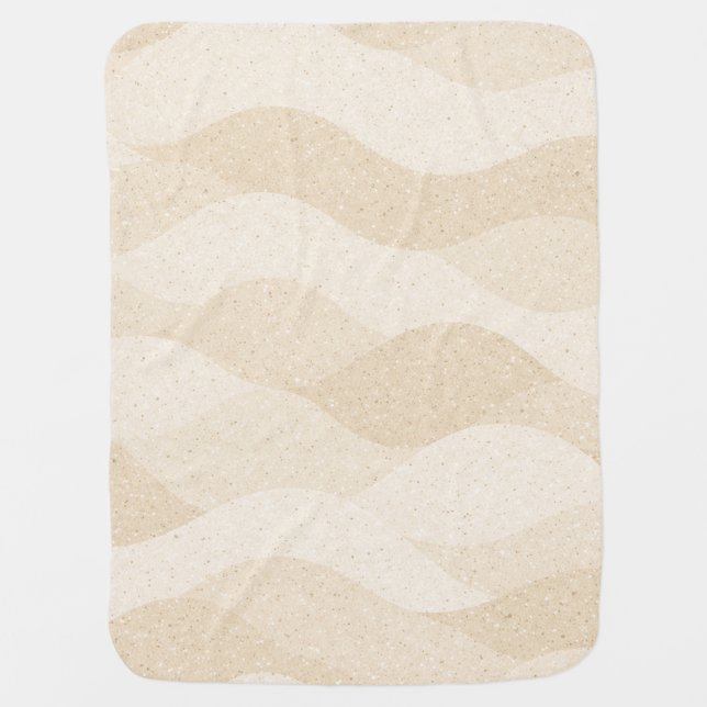 Minimal Grain Texture ,Soft, Neutral pattern Baby Blanket (Front)