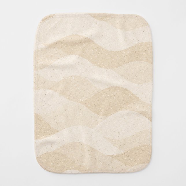 Minimal Grain Texture ,Soft, Neutral pattern Baby Burp Cloth (Front)