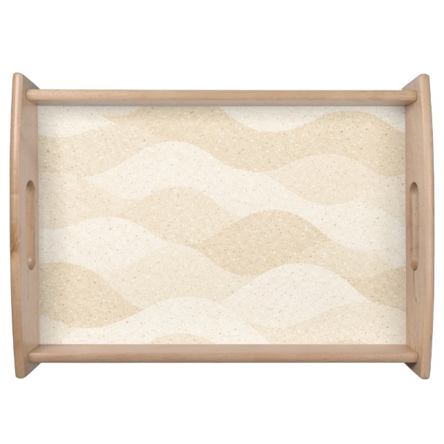 Minimal Grain Texture ,Soft, Neutral pattern Serving Tray (Front)