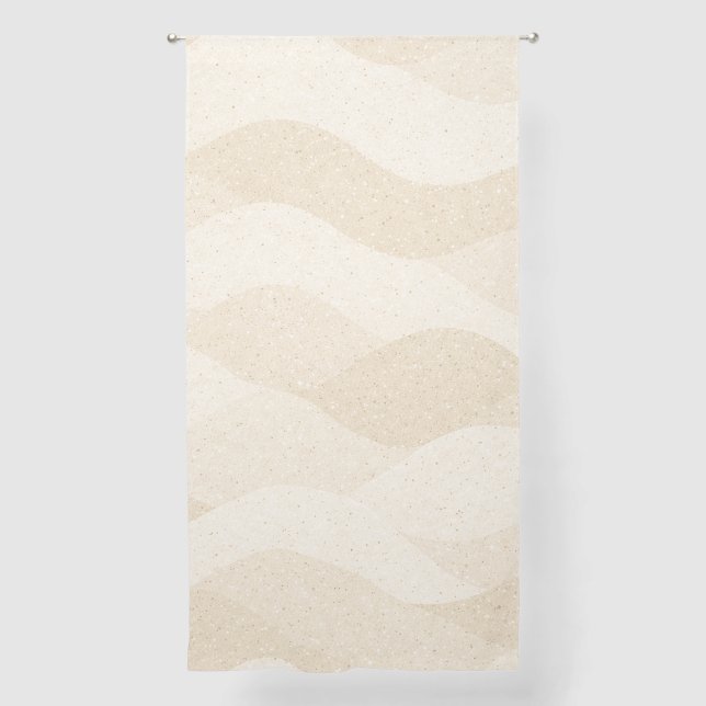 Minimal Grain Texture ,Soft, Neutral pattern Sheer Curtains (Front)