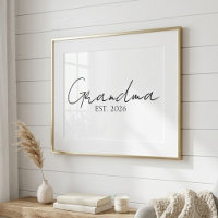 Minimal Grandma Since Year Soft Script Typography 
