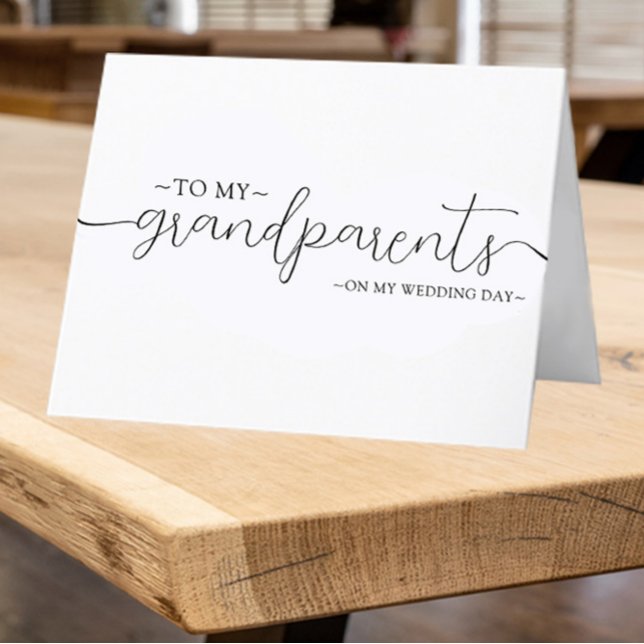 Minimal Grandparents wedding keepsake Thank You Card (Creator Uploaded)